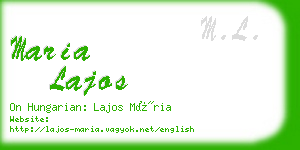 maria lajos business card